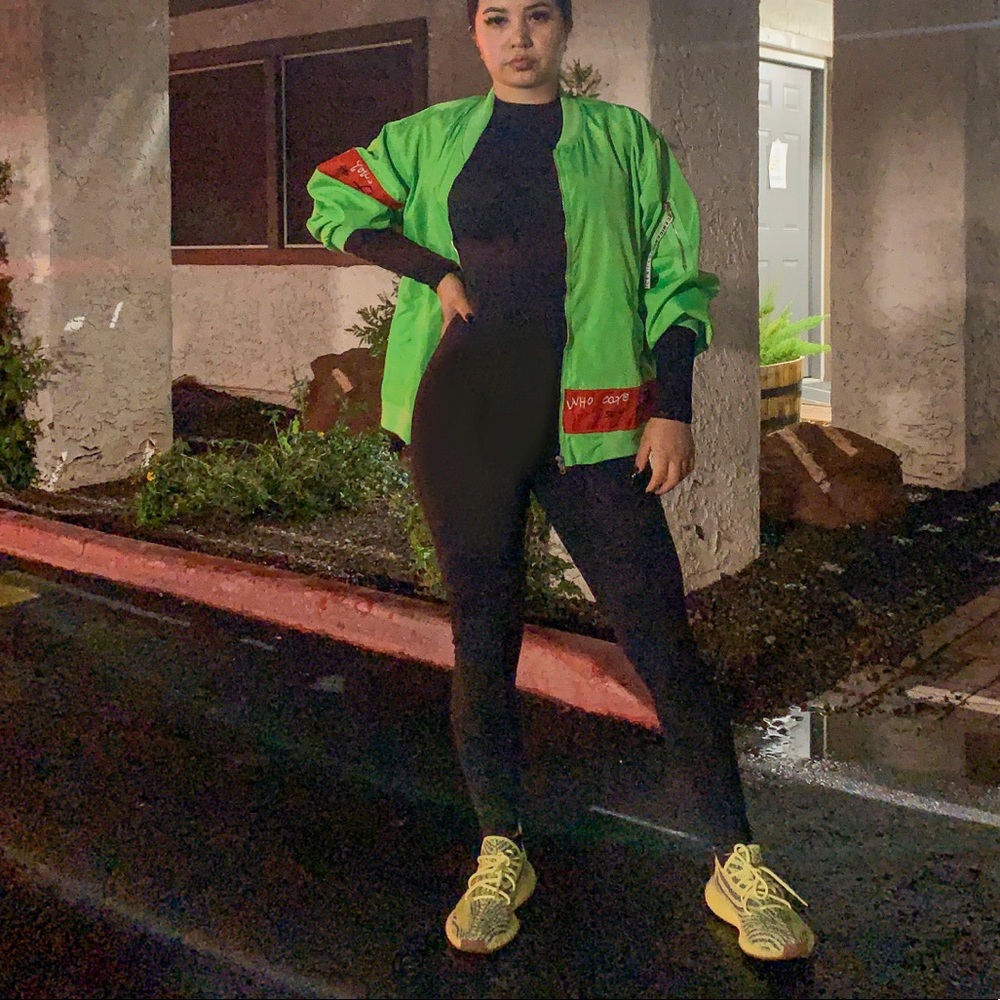 Fashionnova neon green jacket